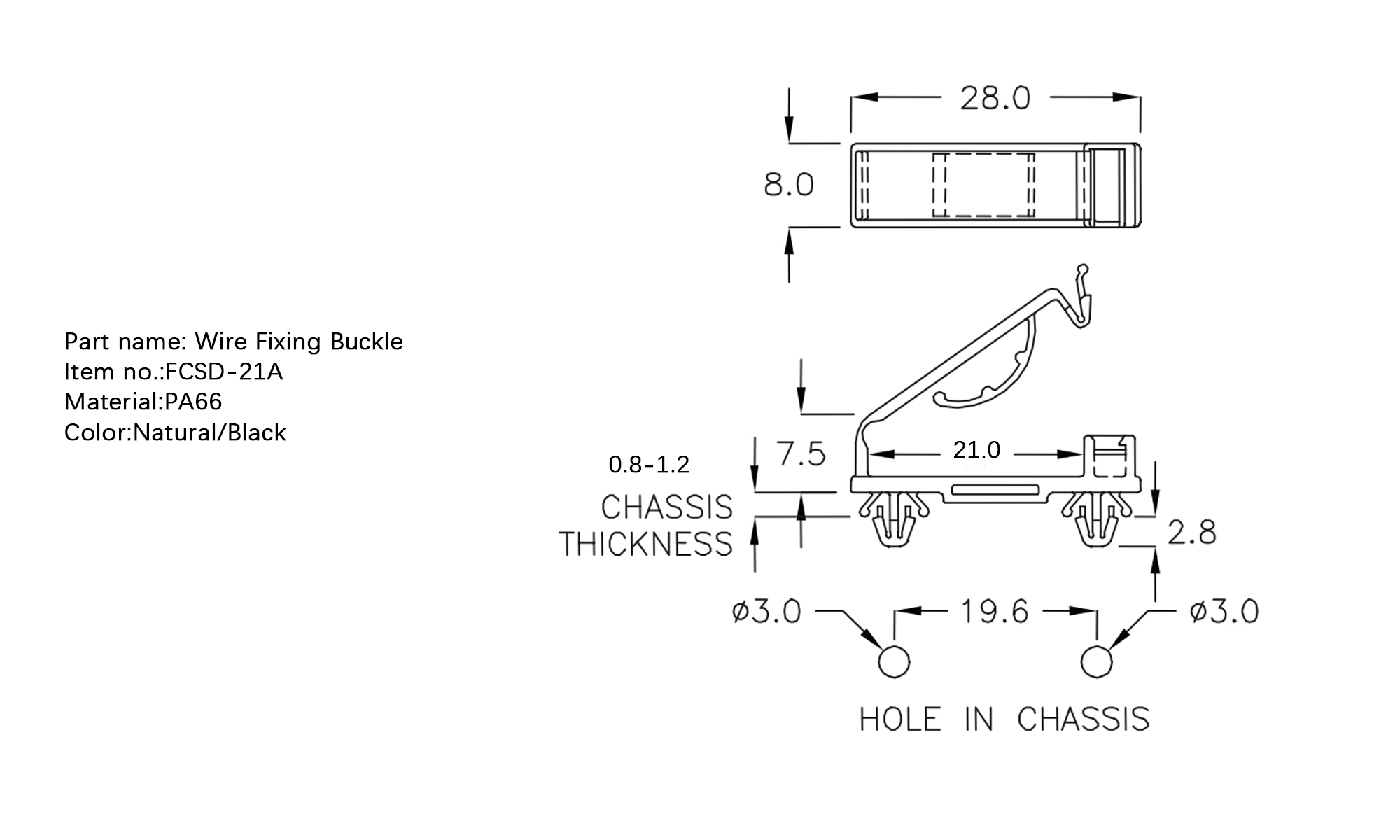 Wire Fixing Buckle FCSD-21A